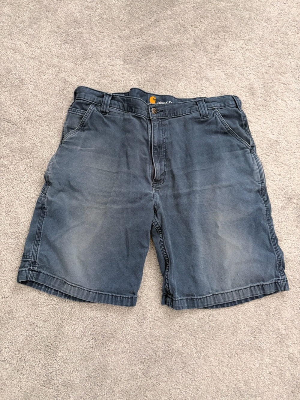 Carhartt Men's Faded Navy Cargo Shorts